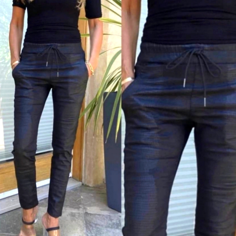Bevy Flog Navy Shely Python Snakeskin Joggers 24 Xs